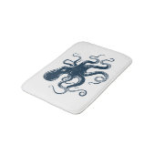 Tapis De Bain Illustration nautique de la pieuvre bleue marine (Angle)