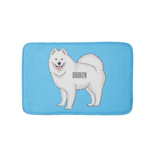 Tapis De Bain Illustration Samoyed dog (Devant)