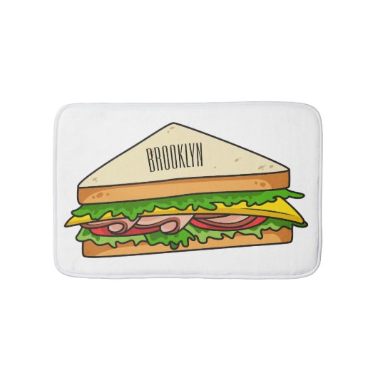 Tapis De Bain Illustration Sandwich (Devant)