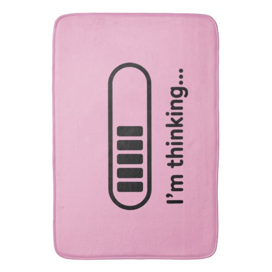 Tapis De Bain I'm Thinking... Loading Progress Bar Pink Minimali (devant Vertical)