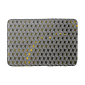 Tapis De Bain Image dorée sous plaques grises, oblong carré (Devant)