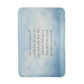 Tapis De Bain Image du verset biblique Jean 3:16 (Devant (Vertical))