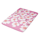 Tapis De Bain Imaginaire blanc et rose (Angle)