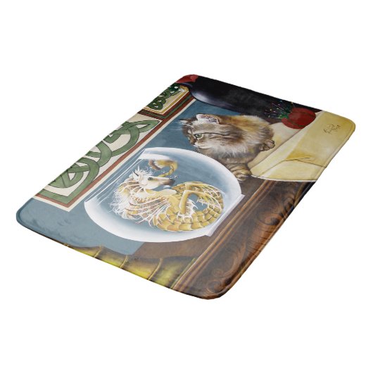 Tapis De Bain Imaginaire Cheval de Mer de Chat (Angle)