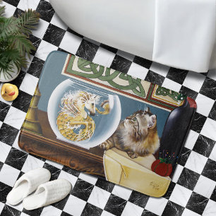 Tapis De Bain Imaginaire Cheval de Mer de Chat