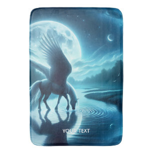 Tapis De Bain Imaginaire Cheval mignon Ailes Lune