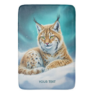 Tapis De Bain Imaginaire Cute Lynx Cub hiver