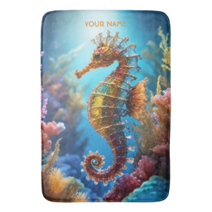 Tapis De Bain Imaginaire Cute Transparent Crystal Seahorse