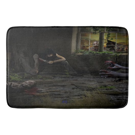 Tapis De Bain Imaginaire de zombi (Devant)