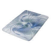 Tapis De Bain Imaginaire dynamique tons bleus Abstraits Art frac (Angle)