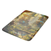 Tapis De Bain Imaginaire Mare Vert Future Ville (Angle)