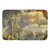 Tapis De Bain Imaginaire Mare Vert Future Ville (Devant)