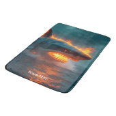 Tapis De Bain Imaginaire mignon feu requin mer (Angle)