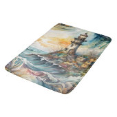 Tapis De Bain Imaginaire mignon phare Vivid tempête de dessin (Angle)