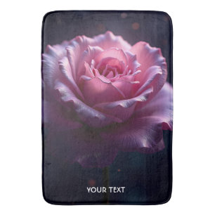 Tapis De Bain Imaginaire mignonne Belle Rose rose rose