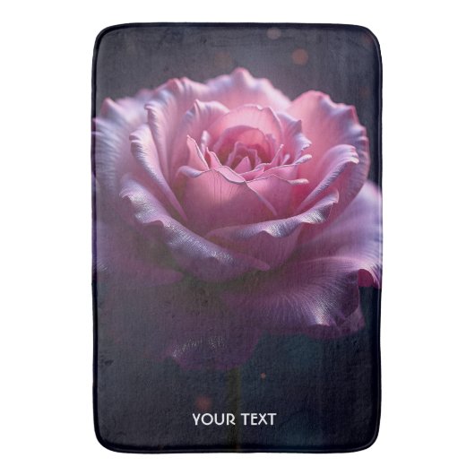 Tapis De Bain Imaginaire mignonne Belle Rose rose rose (devant Vertical)