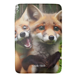 Tapis De Bain Imaginaire Mignonne Forêt de Deux Foxes