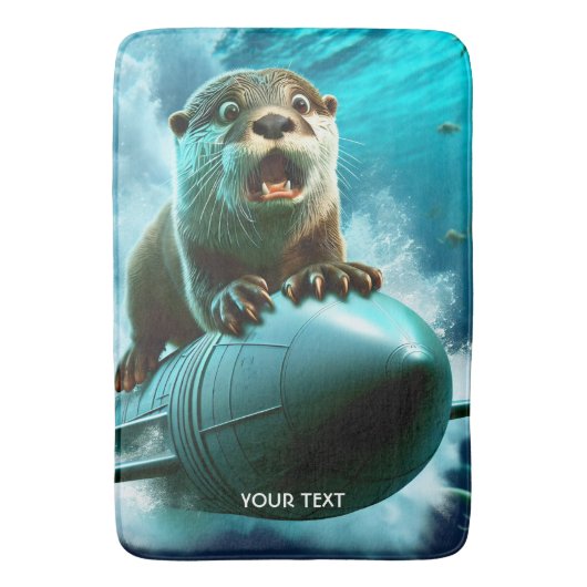 Tapis De Bain Imaginaire Mignonne Torpedo Otter Mer (devant Vertical)