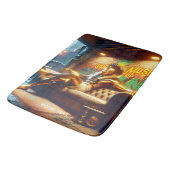 Tapis De Bain Imaginaire Musique divine égyptienne mignonne. (Angle)