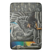 Tapis De Bain Imaginaire Rottweiler Chien Gargoyle (devant Vertical)