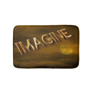 Tapis De Bain Imaginez l'Imaginaire Lune Ciel Inspirationnel