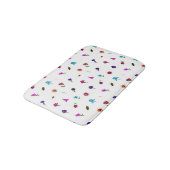 Tapis De Bain Impression à fleurs violettes et bleues, impressio (Angle)