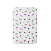 Tapis De Bain Impression à fleurs violettes et bleues, impressio (Devant (Vertical))