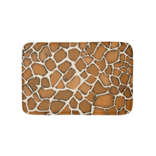 Tapis De Bain Impression à motif de fourrure de girafe