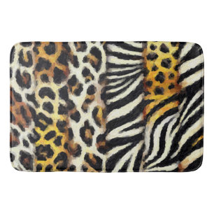 Tapis De Bain Impression Animaux Sauvages Mixte Peinture Abstrai