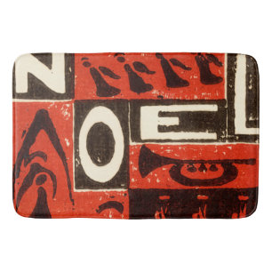 Tapis De Bain Impression bloc rouge Noel