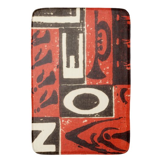 Tapis De Bain Impression bloc rouge Noel (devant Vertical)