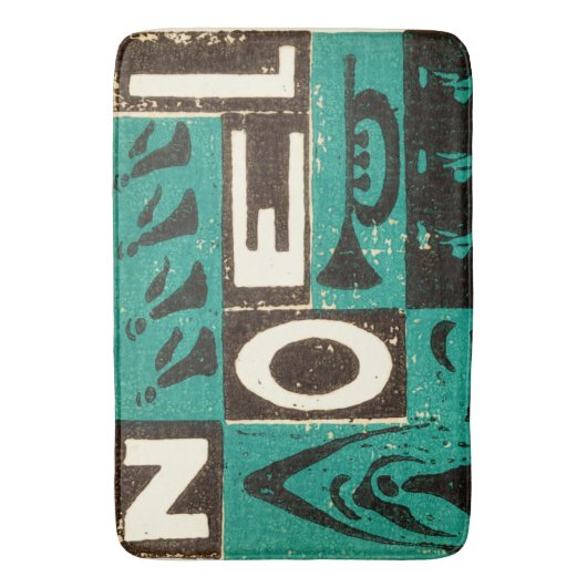 Tapis De Bain Impression bloc vert Noel (devant Vertical)