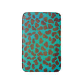 Tapis De Bain Impression Brown et Turquoise dalmate (Devant (Vertical))