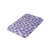 Tapis De Bain Impression dalmate violet et blanche (Angle)