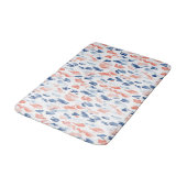 Tapis De Bain Impression d'animal Bleu Blanc Rouge (Angle)