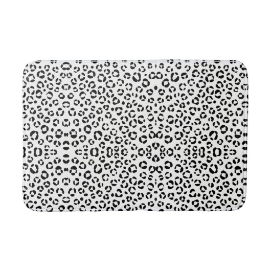 Tapis De Bain Impression d'animaux en N&B (Devant)