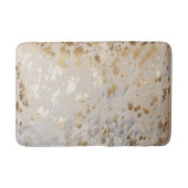 Tapis De Bain Impression de cowhide métallique or | Luxueux (Devant)