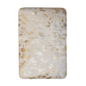 Tapis De Bain Impression de cowhide métallique or | Luxueux (Devant (Vertical))
