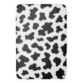 Tapis De Bain Impression de cuir de vache noir et blanc (devant Vertical)