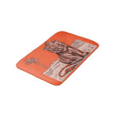Tapis De Bain impression de lion souriant (Angle)