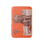 Tapis De Bain impression de lion souriant (Devant (Vertical))