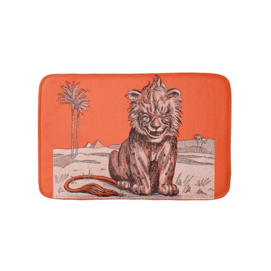 Tapis De Bain impression de lion souriant (Devant)