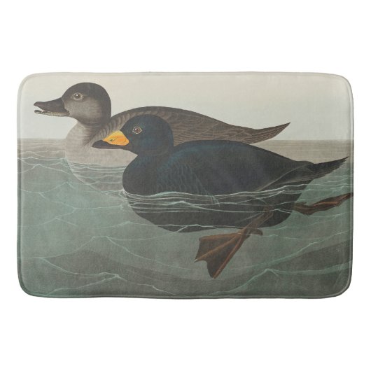 Tapis De Bain Impression de Macreuse noire d'Audubon : Canard cô (Devant)