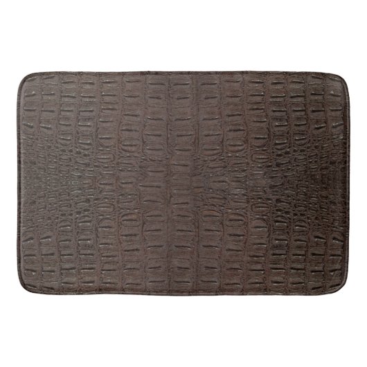 Tapis De Bain Impression de peau d'alligator marron (Devant)