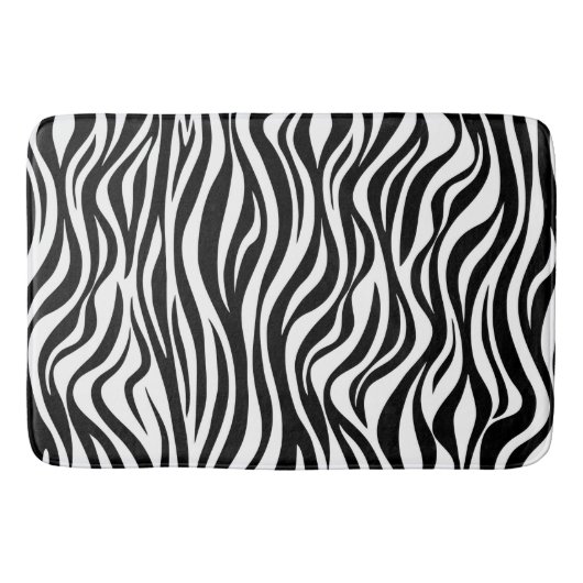 Tapis De Bain Impression de peau de zèbre (Devant)