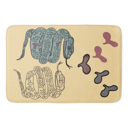 Tapis De Bain Impression de serpent Bath Mat (Devant)