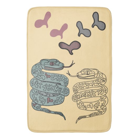 Tapis De Bain Impression de serpent Bath Mat (devant Vertical)