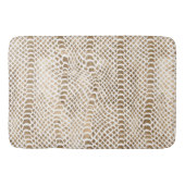 Tapis De Bain Impression de serpent blanc or (Devant)