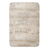 Tapis De Bain Impression de serpent blanc or (devant Vertical)