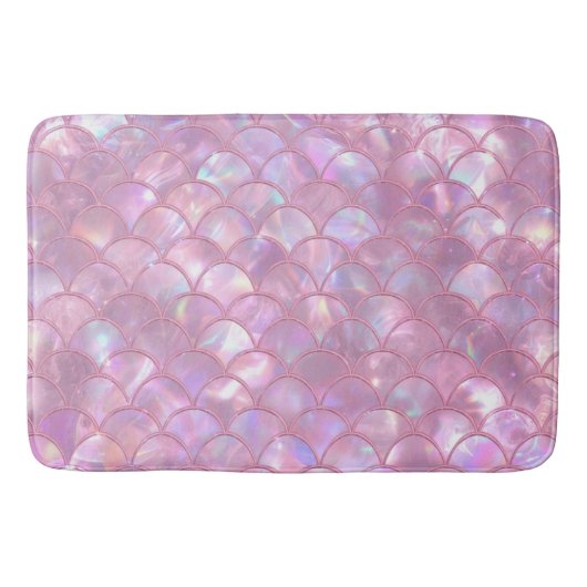 Tapis De Bain Impression de sirène rose clair (Devant)